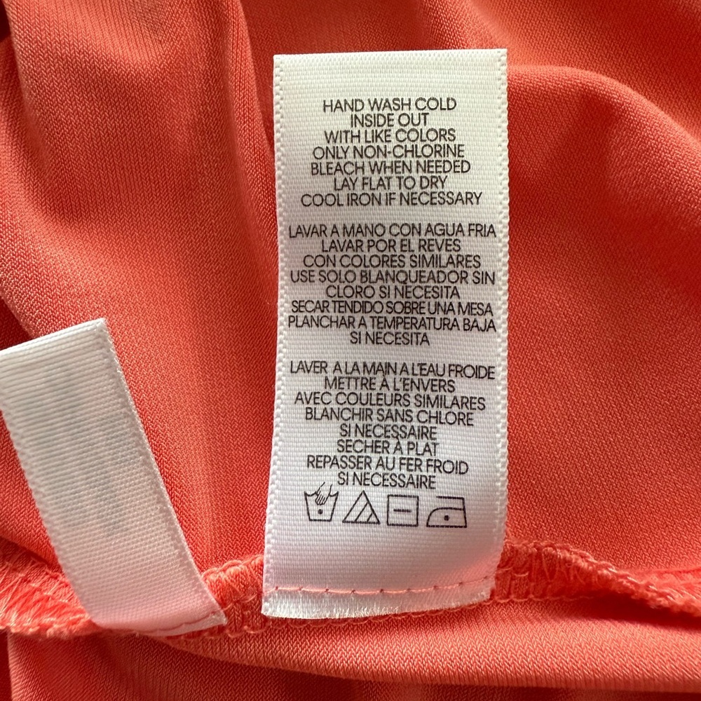 Calvin Klein Coral Relaxed Blouse with Flowing Fabric - Picture 6 of 11
